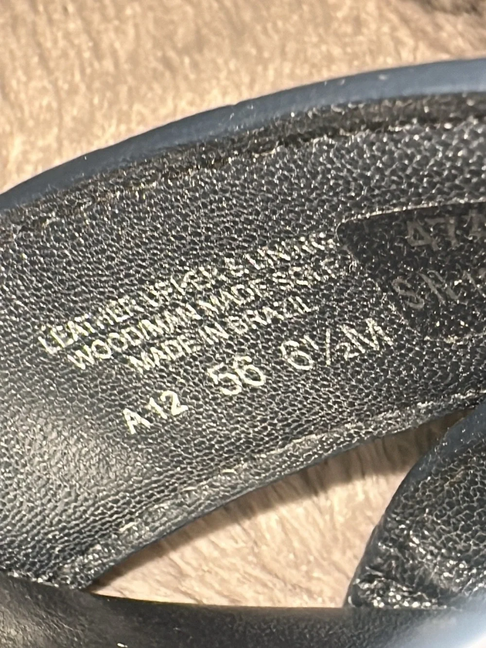 Tory Burch Almita Camel Navy Leather Wedge Sandal Platform. (Shoe14)